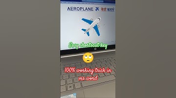 Aeroplane ✈️ Ms Word Shortcut Tricks #shorts #virlshort #computer #tranding #tricks