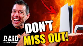 LAST CHANCE! FREE PLAYSTATION 5 Giveaway Details and NEW CODE! | RAID: Shadow Legends