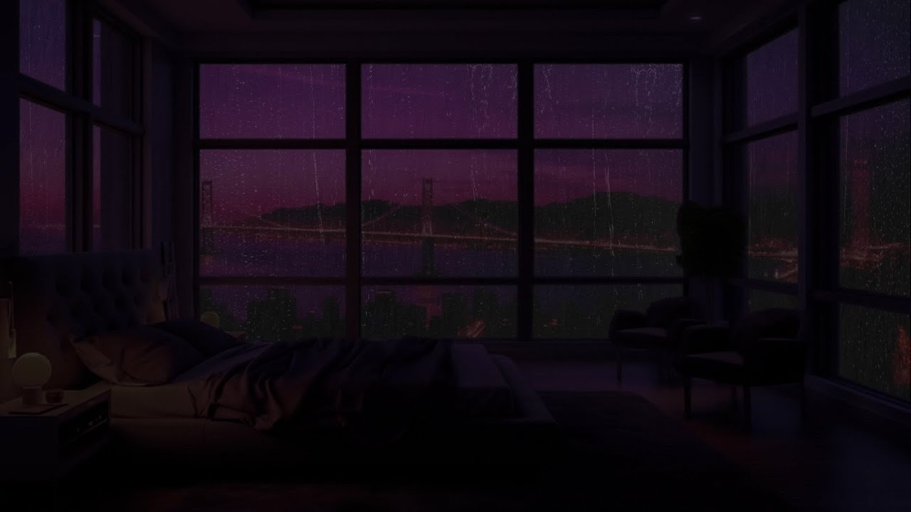 No Ads 🌧️ Night Rain in the City | Peaceful Window Rain Ambience for Sleep & Meditation