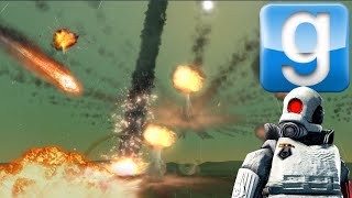 Destroying Half Life Combine with Meteor Shower gm flatgrass gets destroyed Garry's Mod