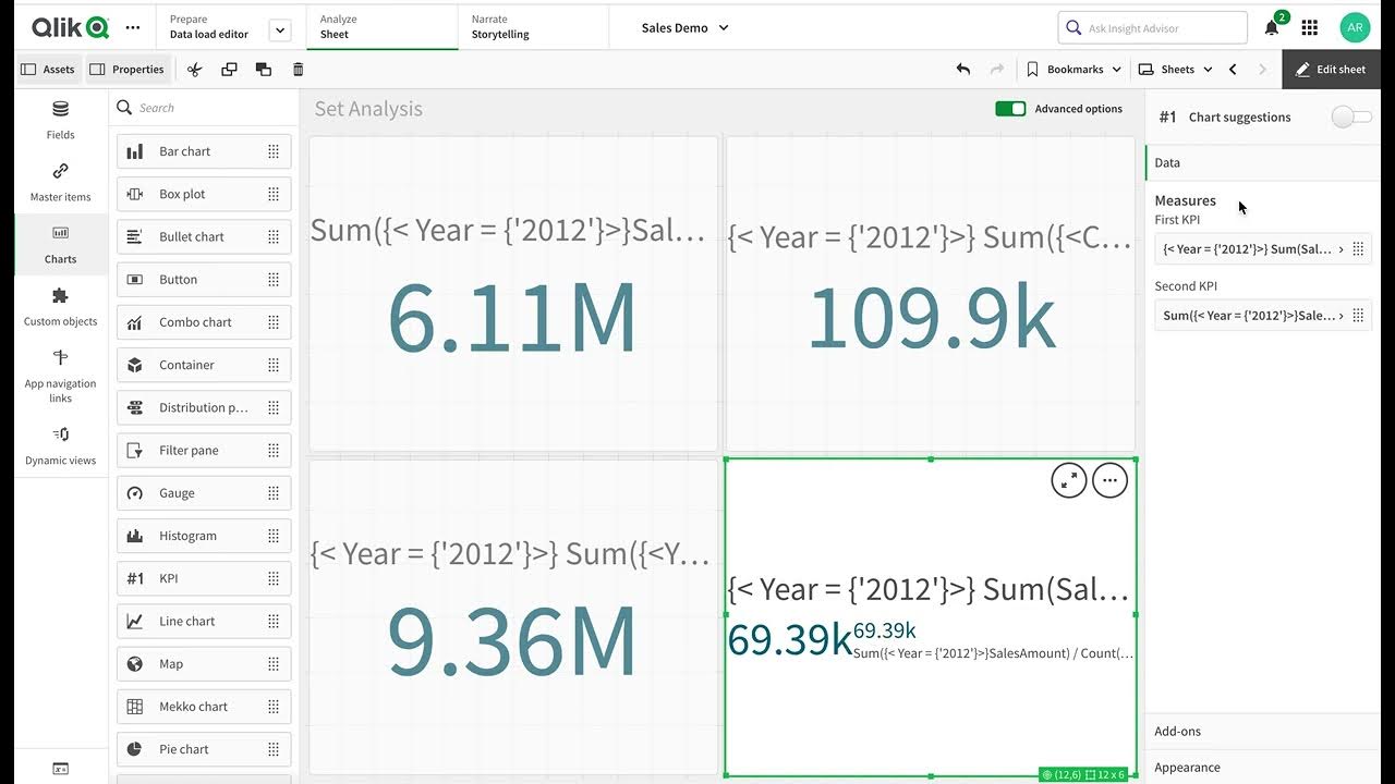 Qlik Set Analysis (Syntax Update and new features) YouTube