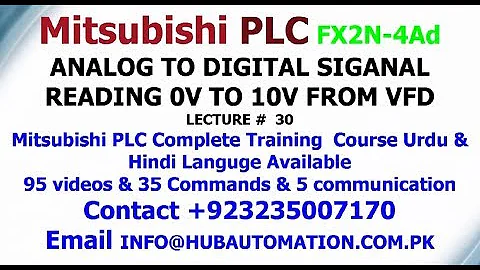 MITSUBISHI PLC FX2N-4AD ANALOG TO DIGITAL MODULE SCALLING & INTRODUCTION URDU HINDI LECTURE 30