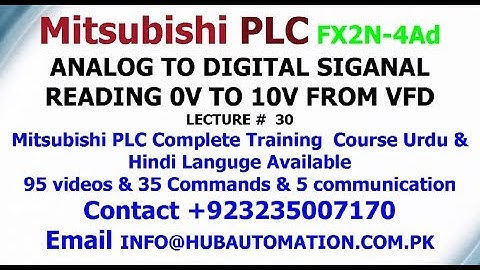 MITSUBISHI PLC FX2N-4AD ANALOG TO DIGITAL MODULE SCALLING & INTRODUCTION URDU HINDI LECTURE 30