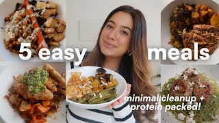 EASYCLEANUP SHEET PAN MEALS  | 5 quick + protein packed lunch/dinner recipes