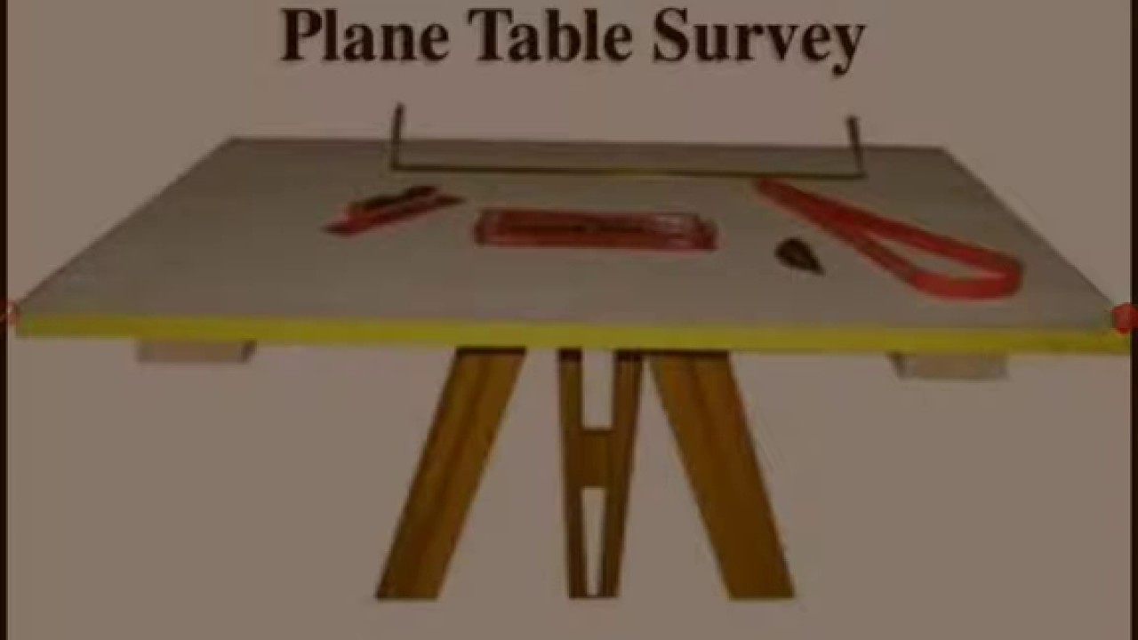 Main equipment of plane table survey like table, tripod and alidade YouTube