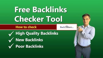 Free Backlinking Checker Tool to Check Quality Backlinks Poor Backlinks or New Backlinks