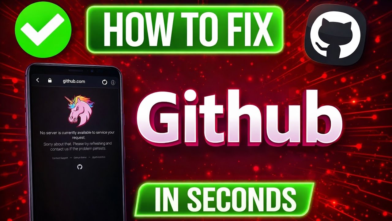 GitHub no server is currently available to service your request ...