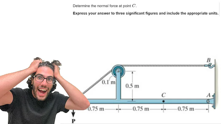 Determine the normal force, shear force, and moment at point C. Take P=6 kN - 7-9