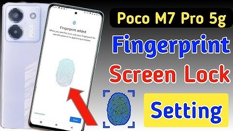 Poco m7 Pro 5g fingerprint screen lock | fingerprint lock setting in Poco m7 Pro |Pocopattern lock