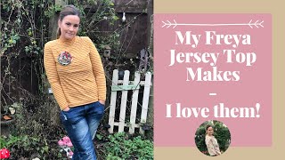 My Freya Jersey Top Makes and Sewing Pattern Review Vlog