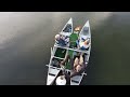 BBQ fire on two canoes. Twocanoe.com