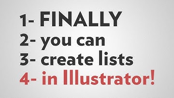 (NEW!) Create Bulleted or Numbered Lists | Adobe Illustrator