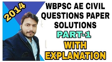 wbpsc ae civil question paper,full details solution with explanation