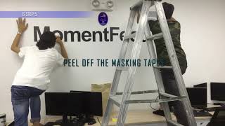 Wall Lettering. Made easy with improvised letter Stencils