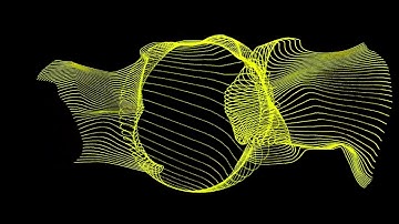 Yellow Fractal Field Particle Background | Free Motion Graphics | 4K UHD