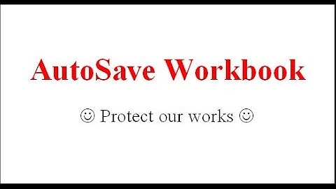 Excel autosave while closing