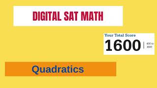 Mastering Quadratics for the Digital SAT | Math Jamboree 13001005