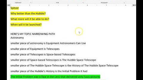 Narrowing your research topic video