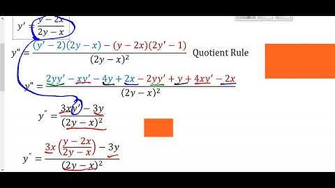 2 5 second derivative with implicit differentiation Part 2