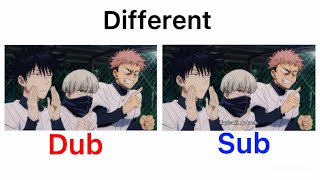 Jujutsu kaisen | different language | sub VS Dub | baseball