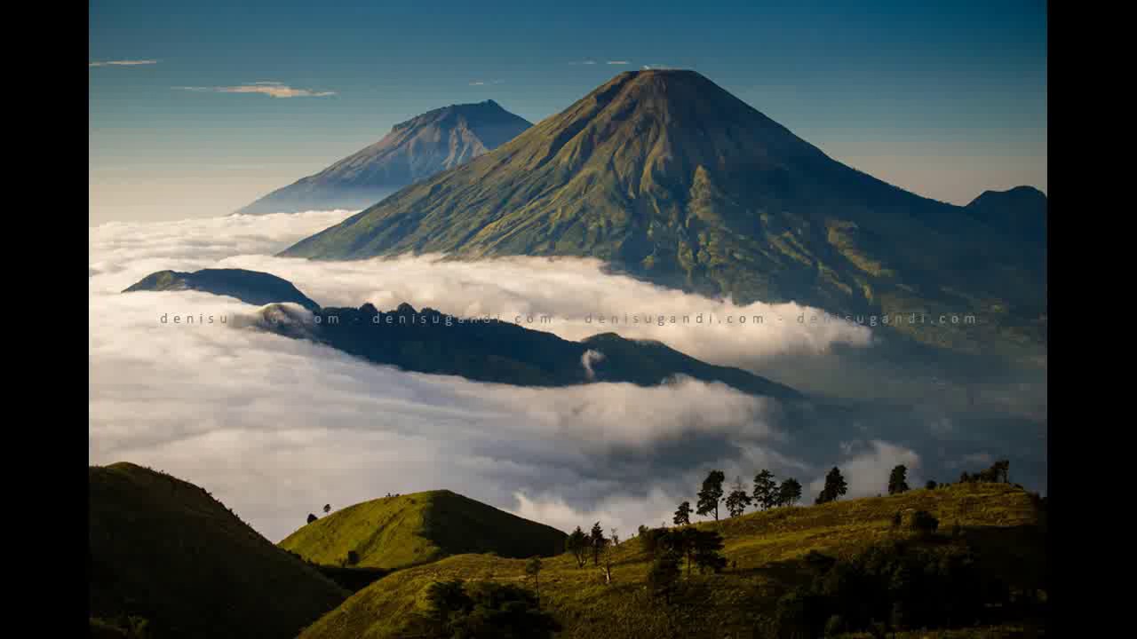  Pemandangan Gunung  Sumbing Sindoro Dari Berbagai Tempat 