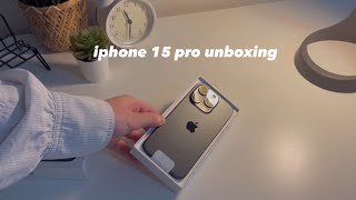 iphone 15 pro black titanium unboxing  📱 and accessories 🌟