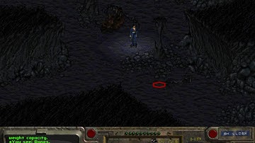 Fallout 1 - part 9 - gameplay - killing scorpions - hardest difficulty