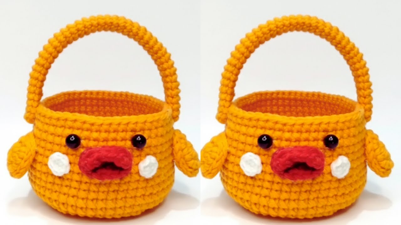 AMAZING🎁⚡ 💯CROCHET DESIGN DUCK SHAPE BASKET🎁 IDEAS VERY EASY 