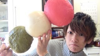 超巨大"三色団子"作ってみた!! How to make huge"3-color Dango"