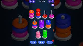 Stacolor 3D color Hoop sort Level 9 - playgames