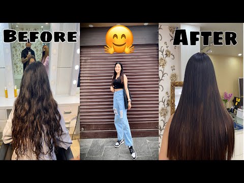 First experience of keratin treatment|New look😱