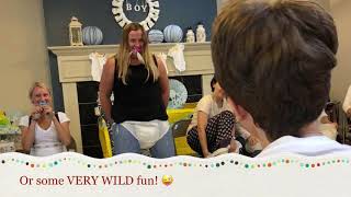 Funny baby shower game