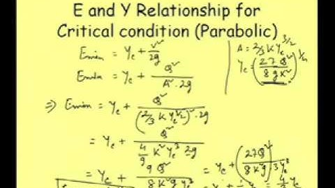 Mod-3 Lec-2 Computation of Critical Depth
