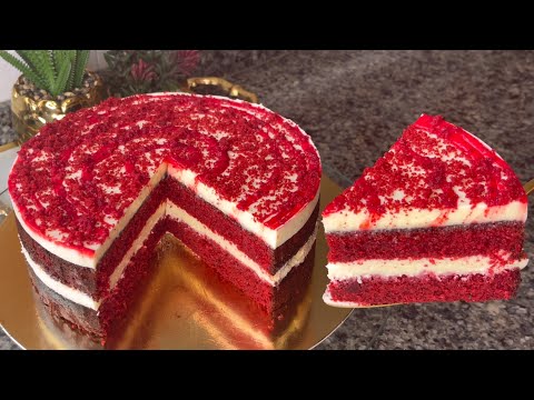 كيكة ريدڤلڤيت بدون كريمة سائلة ولا شانتي ألذ وأبسط طريقة حق ا رائعة مذاق لا يقاوم