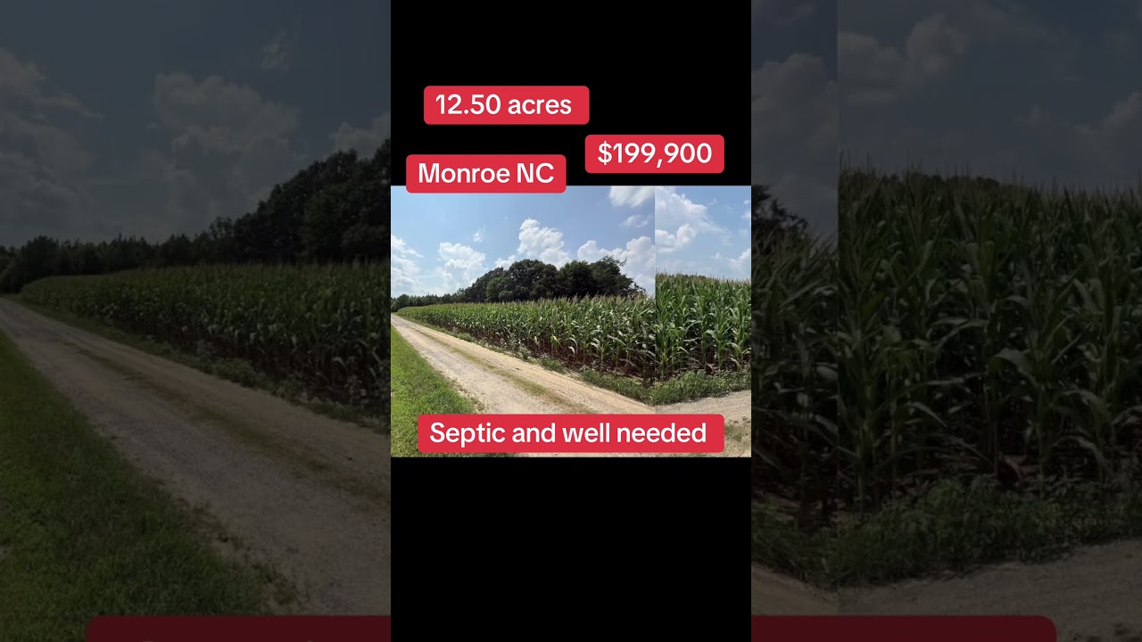 🌾 12.5 Acres of Opportunity in Monroe, NC!Perfect spot for your private estate, mini-farm 