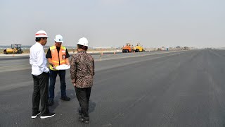 Presiden Tinjau Proyek Runway Ketiga Bandara Internasional Soekarno Hatta, Tangerang, 21 Juni 2019