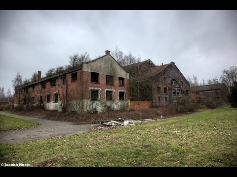 Abandoned coalmine building (Charbonnage des Sartis) Belgium Feb 2023 ...