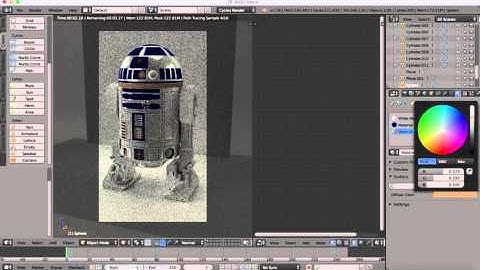 R2-D2 Blender Tutorial - Rendering (Part 19)