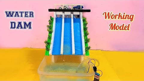Water Dam model making from cardboard| Hydropower energy model for school project| Water Dam project