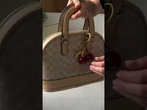 Сумка жіноча Sierra Satchel In Signature Canvas Beige, видео 4