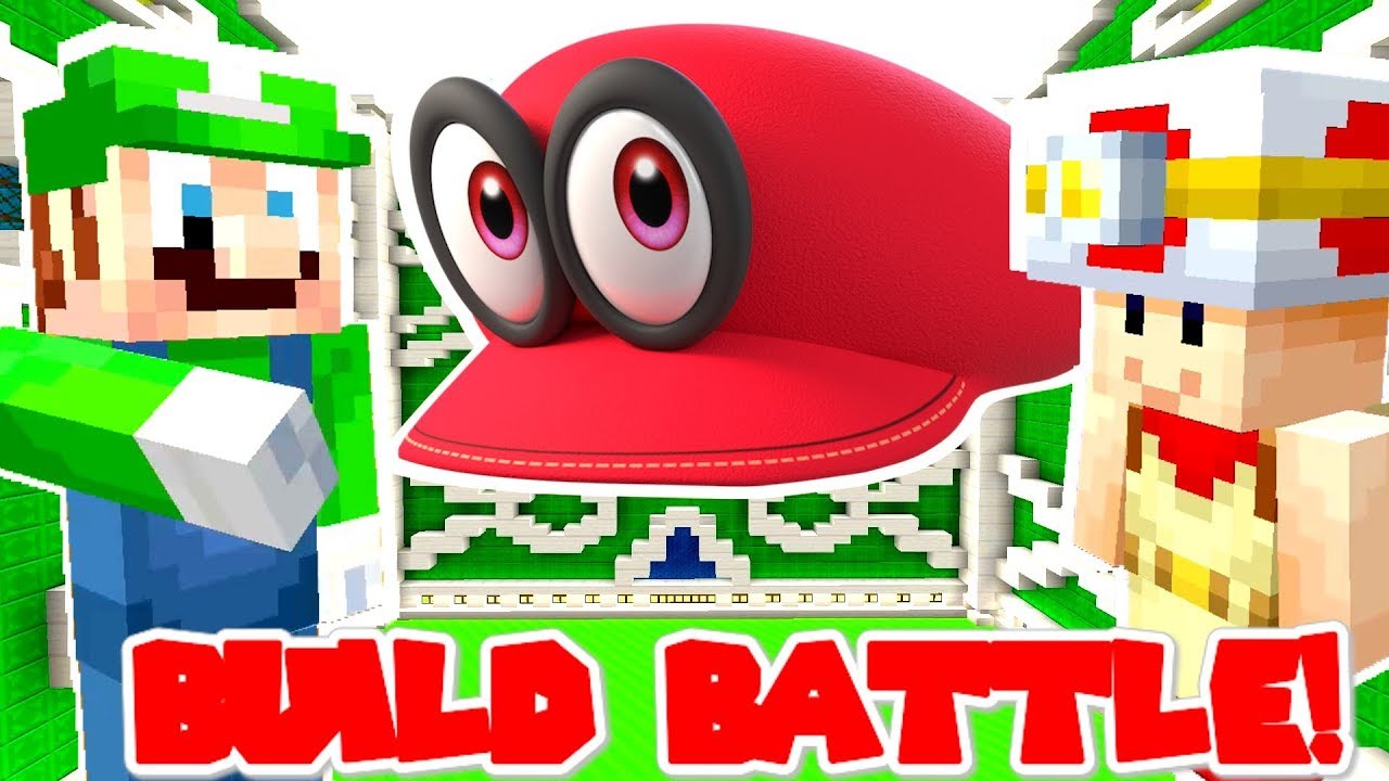 Minecraft | Build Battles | Cappy Battle Vs. Big Waff! - In this video I go against Big Waff to see who can build the BEST Cappy from SUPER MARIO ODYSSEY 
