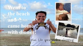 A Day In Our Island Life! Lilo goes window shopping + Catching crabs at the beach!