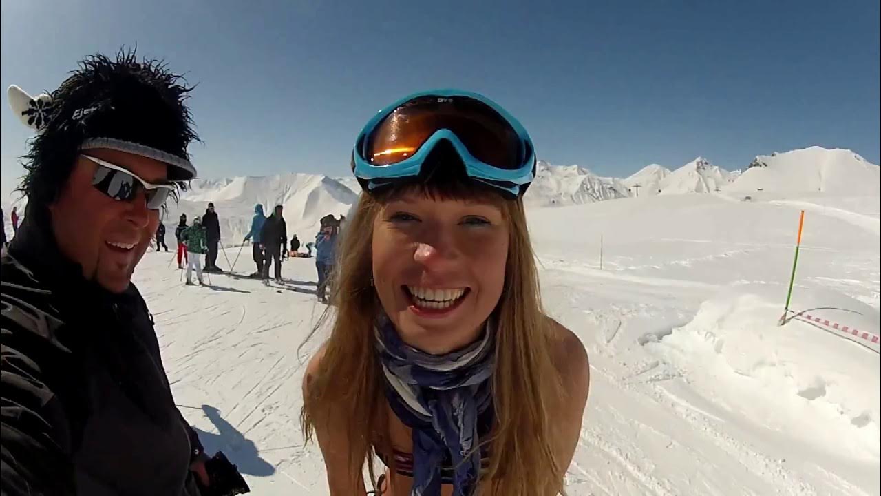 Extremely Hot Bikini Girl Snowboarding YouTube