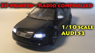 Building 3D printed 1/10 Audi S3 model in 15min