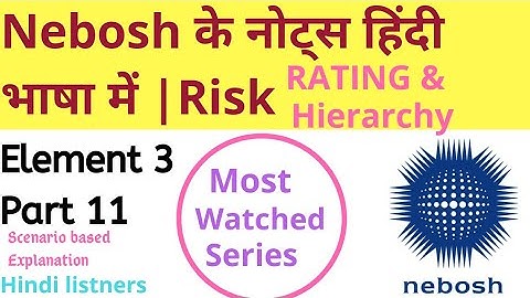 कैसे करें Nebosh IG1 element 3 Part 11 तैयारी |Risk Rating and hierarchy of control | Hindi listners