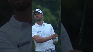 &quot;Twirl of the year!&quot; Wyndham Clark knew he flushed his approach on No. 18