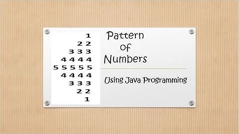Pattern of Numbers in Java Programming Language (Pattern15)