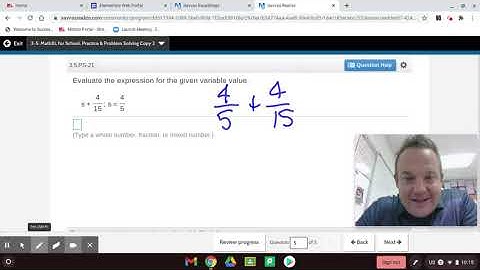 Evaluating Algebraic Expressions 3-5 Practice & Problem Solving EnVision 2.0 Sixth Grade Math
