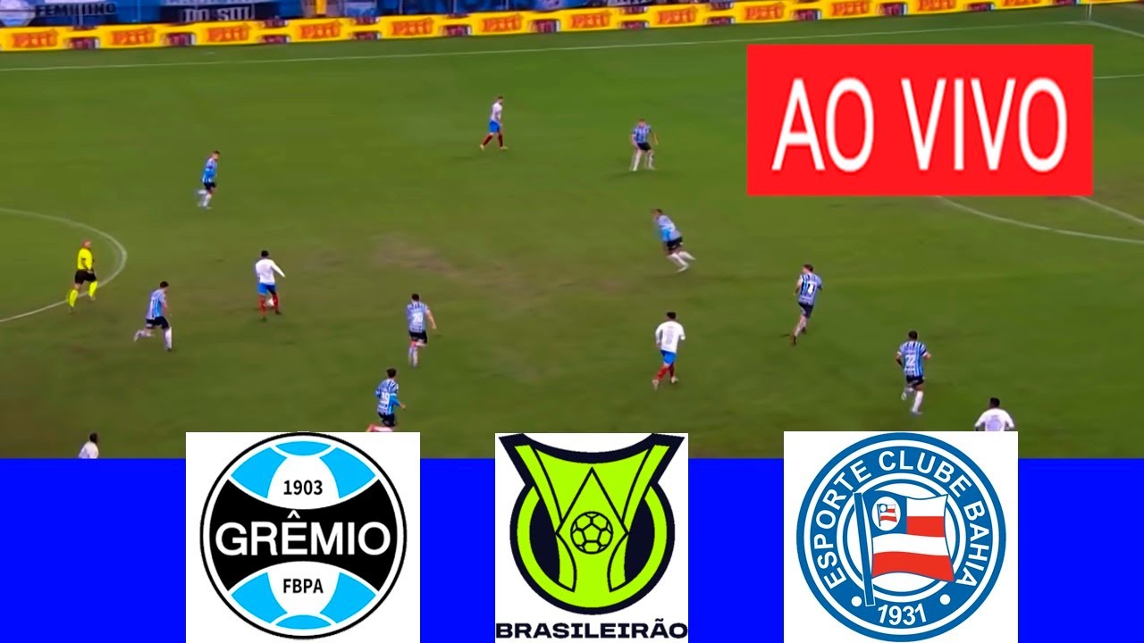 Brasileirão Série A: Assista ao vivo e de graça ao jogo Grêmio x Bahia