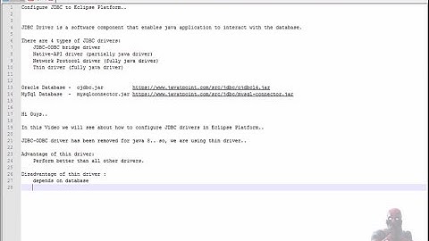 Configure JDBC to Eclipse